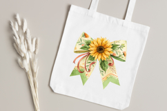 earthy boho bow, sunflower coquette bow, rustic bow design, boho sunflower clipart, digital bow design, natural earthy bow, sunflower bow art, boho rustic design, coquette bow art, sunflower sublimation design