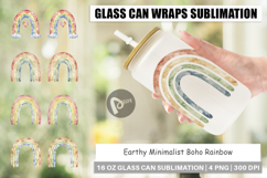 Earthy Boho Rainbow Glass Can Product Image 1