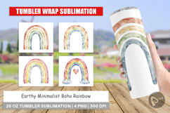 Earthy Boho Rainbow Tumbler Product Image 1