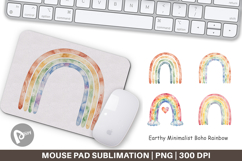 Earthy Boho Rainbow Mouse Pad Product Image 1