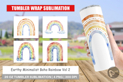 Earthy Boho Rainbow Tumbler Product Image 1