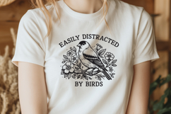 Easily Distracted by Birds SVG PNG | Cottagecore Bird Quote Product Image 2
