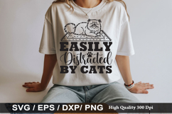 Easily Distracted By Cats SVG - Cat Design Product Image 1