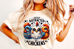 Easily Distracted By Chickens PNG, Funny Chicken,Rooster PNG Product Image 2