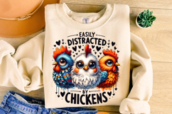 Easily Distracted By Chickens PNG, Funny Chicken,Rooster PNG Product Image 3