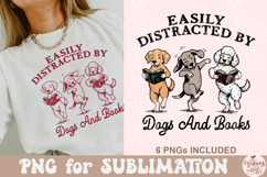 Easily Distracted By Dogs And Books Png Product Image 5