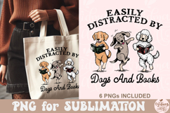Easily Distracted By Dogs And Books Png Product Image 7