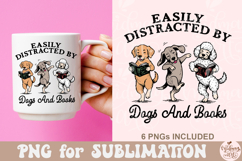 Easily Distracted By Dogs And Books Png Product Image 8