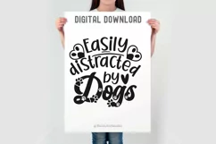 Easily Distracted By Dogs Svg, Dog Mom Svg, Dog Lover Svg Product Image 3