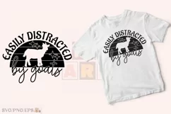 Easily Distracted By Goats Lover SVG PNG T-shirt Design Product Image 2