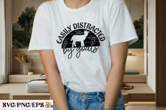 Easily Distracted By Goats Lover SVG PNG T-shirt Design Product Image 3