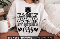 Guinea Pig SVG Design - Easily Distracted by Guinea Pigs Product Image 3