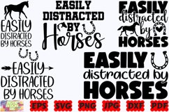 Easily Distracted By Horses SVG | Horse SVG | Riding SVG|PNG Product Image 2