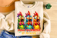 Easily Distracted By Peckers PNG, Funny Chicken PNG, Rooster Product Image 1