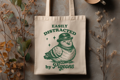 Easily Distracted by Pigeons SVG | Funny Bird Quote PNG Product Image 3