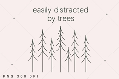Easily Distracted by Trees PNG, Tree Lover Shirt, Nature Product Image 1