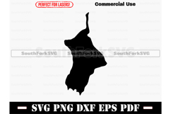 East Rosebud Lake Montana Map Silhouette SVG PNG DXF EPS PDF Product Image 1