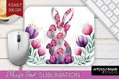 Easter Mouse Pad Sublimation - Floral Easter Mousepad PNG Product Image 1