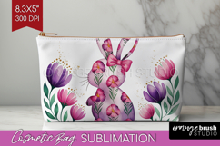 Easter Cosmetic Bag - Floral Easter Makeup Bag PNG Product Image 1