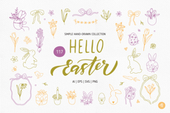 Easter SVG Bundle, Eater Bunny Clipart, Floral Easter Egg Product Image 1