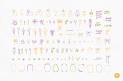 Easter SVG Bundle, Eater Bunny Clipart, Floral Easter Egg Product Image 2