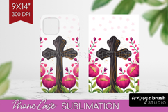 Easter Phone Case PNG - Floral Easter Case PNG Sublimation Product Image 1
