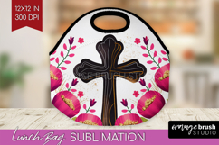 Easter Lunch Bag - Floral Easter Lunch Bug PNG Sublimation Product Image 1