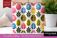 Easter Tumbler Wrap - Floral Easter Tumbler PNG Sublimation Product Image 1