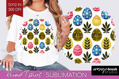 Easter Round Tshirt Background - Floral Easter PNG Product Image 1