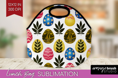 Easter Lunch Bag - Floral Easter Lunch Bug PNG Sublimation Product Image 1
