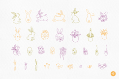 Easter SVG Bundle, Eater Bunny Clipart, Floral Easter Egg Product Image 4