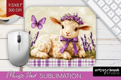 Easter Mouse Pad Sublimation - Floral Easter Mousepad PNG Product Image 1