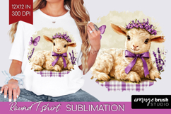 Easter Round Tshirt Background - Floral Easter PNG Product Image 1