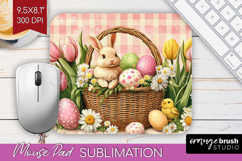 Easter Mouse Pad Sublimation - Floral Easter Mousepad PNG Product Image 1