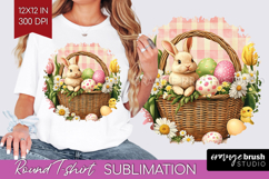 Easter Round Tshirt Background - Floral Easter PNG Product Image 1