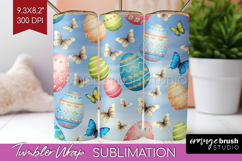 Easter Tumbler Wrap - Floral Easter Tumbler PNG Sublimation Product Image 1