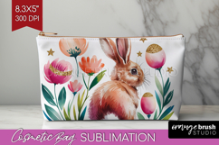 Easter Cosmetic Bag - Floral Easter Makeup Bag PNG Product Image 1