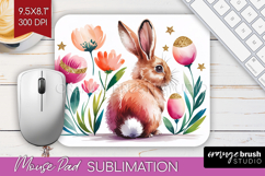 Easter Mouse Pad Sublimation - Floral Easter Mousepad PNG Product Image 1