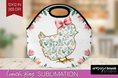 Easter Lunch Bag - Floral Easter Lunch Bug PNG Sublimation Product Image 1