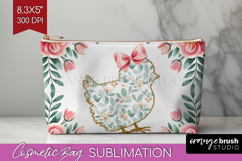 Easter Cosmetic Bag - Floral Easter Makeup Bag PNG Product Image 1