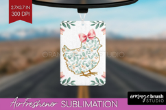 Easter Air Freshener PNG - Floral Easter PNG Sublimation Product Image 1
