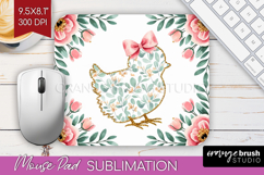 Easter Mouse Pad Sublimation - Floral Easter Mousepad PNG Product Image 1
