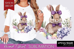 Easter Round Tshirt Background - Floral Easter PNG Product Image 1