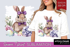 Easter Square Tshirt Background - Floral Easter PNG Product Image 1