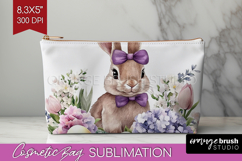 Easter Cosmetic Bag - Floral Easter Makeup Bag PNG Product Image 1
