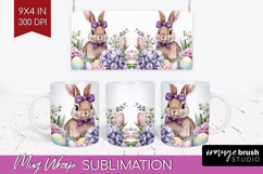Easter Mug Wrap - Floral Easter Mug PNG Sublimation Product Image 1