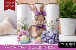 Easter Tumbler Wrap - Floral Easter Tumbler PNG Sublimation Product Image 1
