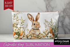 Easter Cosmetic Bag - Floral Easter Makeup Bag PNG Product Image 1