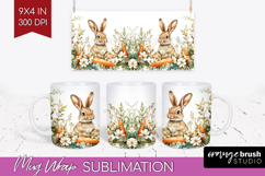Easter Mug Wrap - Floral Easter Mug PNG Sublimation Product Image 1