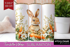 Easter Tumbler Wrap - Floral Easter Tumbler PNG Sublimation Product Image 1